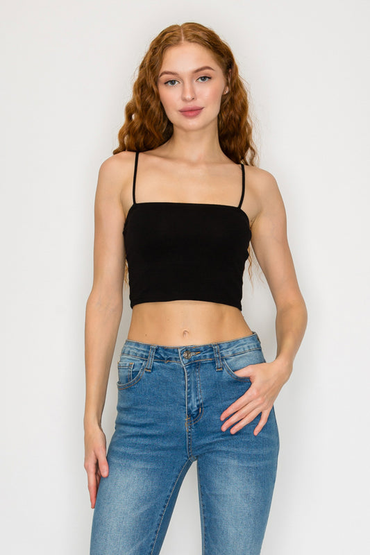 Cotton Spandex Spaghetti Tank Top